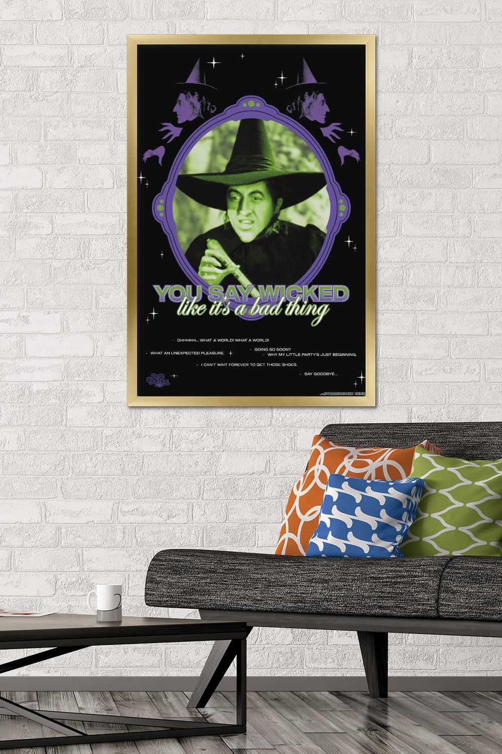 The Wizard Of Oz - You Say Wicked Wall Poster, 22.375" x 34" Framed