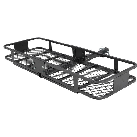 60x20x5 inch Hitch Cargo Carrier for 2 Inch Receiver, 200LBS Capacity Hitch Mount Cargo Rack Carrier, Folding Hitch Cargo Basket for Car, SUV Traveling, and Camping