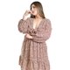 thumbnail image 4 of Vestido escote con moño Roman Fashion /Tallas Extras, 4318 (Chedron hojas) cafe 36, 4 of 6
