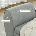 thumbnail image 4 of HOMCOM Modern Upholstered Ottoman Bench with Storage, Light Gray, 4 of 9