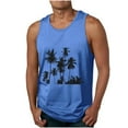 thumbnail image 3 of Mens Big and Tall Summer Stringer Tank Tops Hawaiian Vacation Beach Tanks Trendy Sleeveless Breathable Muscle Shirts Lightweight Comfy Crewneck Undershirt, 3 of 6