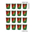 thumbnail image 3 of kladzum Christmas Party Tableware 16pc Disposable Cups 3-inch Christmas Paper Cups Set, Party-Themed Paper Cups Set for Kitchen Dinner Table, Holiday Party Decor, 3 of 6