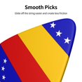 thumbnail image 7 of 6 Pack Venezuela Flag Guitar Picks In Leather Picks Holder For Bass Electric Acoustic Guitars, 7 of 7