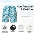 thumbnail image 3 of Daiia Winter Warmth Blue Knitted Mens Swim Trunks Swim Shorts Quick Dry Swim Shorts with Mesh Lining Pockets-3X-Large, 3 of 9