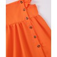 thumbnail image 6 of 18 Months Baby Girls Dress 24 Months Girls 2 Pack Sleeveless Dress Solid Color Toddler Girls Floral Dress Orange, 6 of 9
