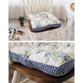 thumbnail image 2 of Boho Quilted Cotton Chair Cushion 16"x16"×2'' with Non-Slip Ties & Gripper Back - Machine Washable PP Filled Seat Pad for Dining, Kitchen, Office Chairs - Stylish Patchwork Design (Pattern A), 2 of 6