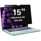 thumbnail image 1 of Pantalla de privacidad fácil de poner y quitar (2023) para MacBook Air de 15 pulgadas (A2941, M2): filtro de privacidad y antirreflejos para portátil., 1 of 4