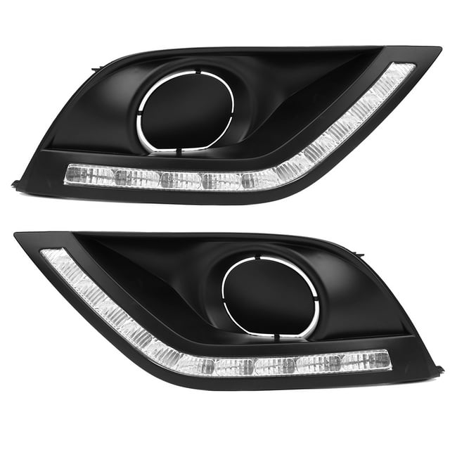 Auto Daytime Running Lamp, 2-Color Car Foglight High Visibility Safe Super Bright Heat Dissipation For Upgrade
