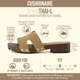thumbnail image 3 of Cushionaire Thai 100% Genuine Leather Suede Platform Sandals for Women Adjustable Strap Heeled Slide Sandals with Memory Foam Comfort, 3 of 20