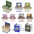 thumbnail image 2 of Llavero con forma de libro plegable para niños, juguete 3D para regalo de Navidad y Año Nuevo, alivio del estrés y la ansiedad, llavero con forma de castillo de dinosaurio para Navidad, 2 of 5