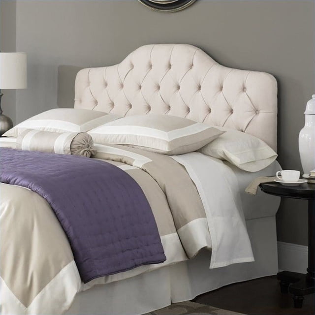 Fashion Bed Tufted Panel Headboard in Ivory-King