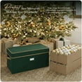 thumbnail image 2 of Covermates Keepsakes Adjustable Ornament Storage Box – Heavy-Duty Polyester, Padded Dividers & FlexGrid Trays – Protective Holiday Organizer with Stackable Walls & Label Window, Green, 2 of 7