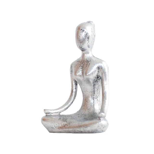 Estatua de yoga de resina, adorno espiritual para estantería, decoración coleccionable para meditación y yoga. pensamiento profundo