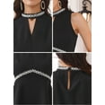 thumbnail image 5 of DARING DIVA Women's Halter Neck Beaded Cocktail Sleeveless Blouse XL Black, 5 of 6
