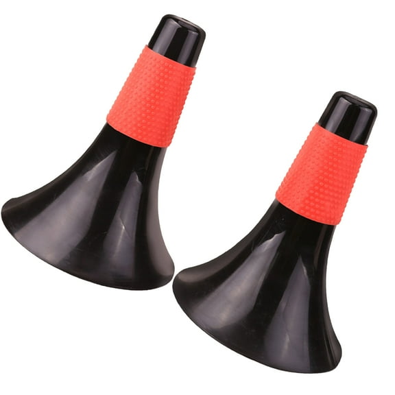 BESTOYARD 2Pcs Windproof Black Marker Cones for Football Obstacle Training and Sports Use