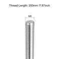 thumbnail image 2 of Fully Threaded Rod M8 x 200mm 1.25mm Thread Pitch 304 Stainless Steel Right Hand Threaded Rods Bar Studs 2 Pack, 2 of 6