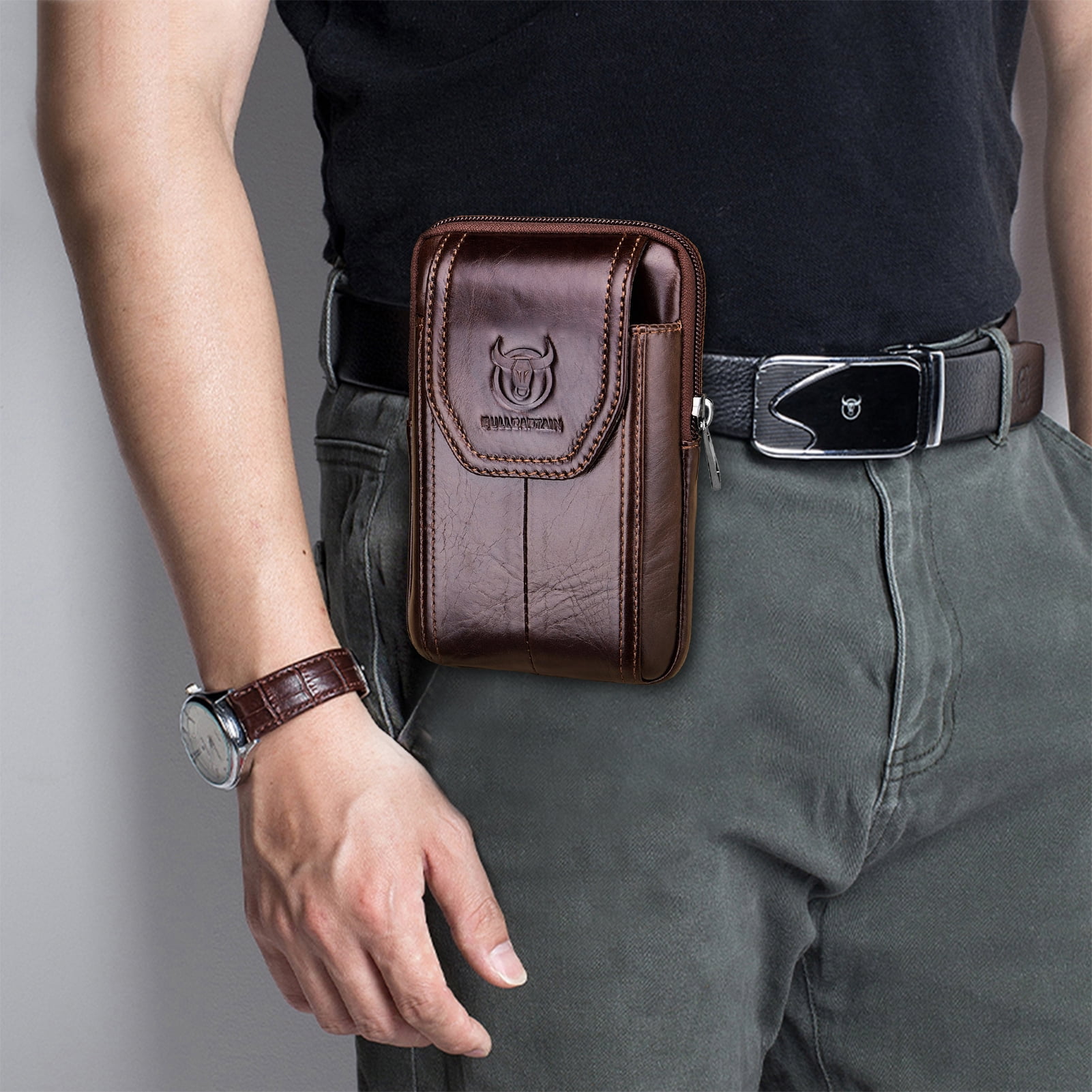 Belt fanny pack leather online