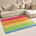 thumbnail image 2 of Coolnut Lightweight Carpet Mats, 31 x 20 inches Area Soft Rugs Floor Mat Doormat Decoration for Rooms Entrance Rainbow Stripes, 2 of 6