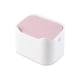 thumbnail image 1 of Bearachild Cubo de basura de escritorio de plástico con tapa Cubo de basura de doble capa Cubo de basura pequeño para exteriores Dormitorio Cocina Almacenamiento y organización del hogar Blanco Rosa, 1 of 6