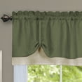 thumbnail image 3 of Achim Darcy Polyester Light Filtering Curtain Valance, Green/Camel, 58" x 14", 3 of 5