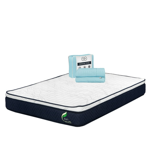 Colchón King Size Eon Restonic + Juego de Sábanas Trinity