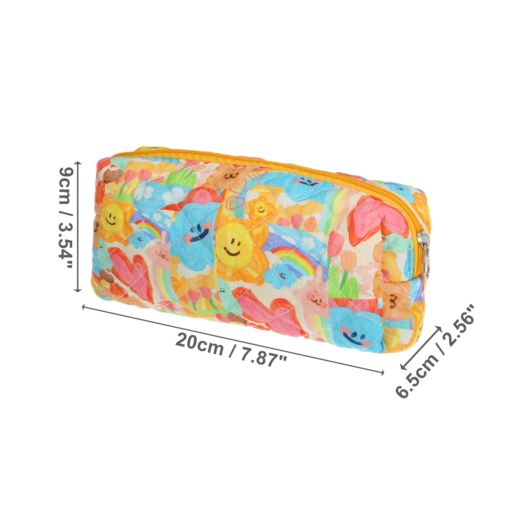Unique Bargains Beatiful Women Durable Small Quilted Heart Makeup Bag Assorted Color