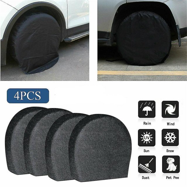 Paquete de 4 cubiertas impermeables para neumáticos, rueda de repuesto, Rv, remolque, Camper, Protector anticorrosión para neumáticos LingWen 1327533367547