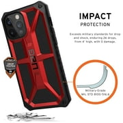 UAG iPhone 12 Pro Max Case [6.7-inch screen] Rugged Lightweight Slim Shockproof Premium Monarch Protective Cover, Crimson