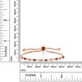 thumbnail image 3 of Gem Stone King 0.78 Ct E-F Lab Grown Diamond Red Rhodolite Garnet 18K Rose Gold Plated Silver Bracelet for Women, 3 of 3