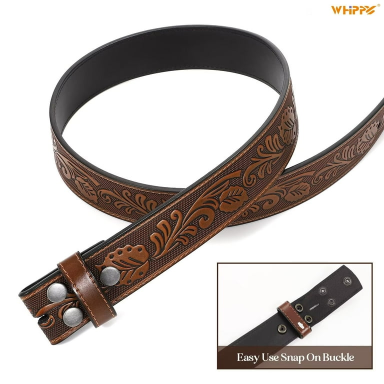 1811 3 Pack Western Belts For Men Woman Without Buckle, Cowgirl Cowboy Belt SANSTHS 3 Pack Western Belts for Men Woman Without Buckle  main image 4