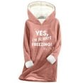 thumbnail image 2 of Sokhug Yes I Am Always Freezing Hoodie Women's Thickened Fashionable Casual Long Sleeved Hooded Sweatshirt, 2 of 6