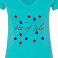 thumbnail image 4 of Inktastic 4th of July Stars Women's V-Neck T-Shirt, 4 of 5