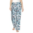 thumbnail image 2 of Lsque Boat In Ocean Print Women's Pajama Pants, Lounge Pant - Comfortable Home Wear,Elastic Waistband, Stylish Design-Medium, 2 of 9