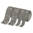thumbnail image 1 of Unique Bargains 2 Roll 1 Yard 13.5/27mm Self Adhesive Crystal Rhinestone Ribbon for Crafts Project, Gray, 1 of 5
