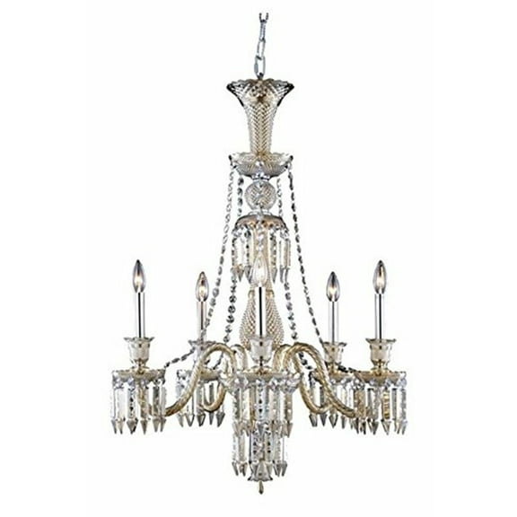 Elegant Lighting Majestic 27" 5 Light Elegant Crystal Chandelier