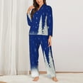 thumbnail image 3 of Bingfone Womens Pajama Sets Christmas Fir Tree Print,Long Sleeve Loungewear Pajamas Set-Small, 3 of 9