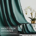 thumbnail image 3 of Cortinas Treatmentex Pompón Verde Opacas Completas 160x130cm x2, 3 of 9