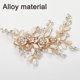 thumbnail image 5 of Tocado de flores hecho a mano con hojas de aleación, tocado de boda nupcial, joyería de diamantes de imitación para el cabello, peineta para el cabello, accesorios nupciales para el cabello Adepaton 2035993-1, 5 of 8