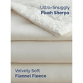 thumbnail image 4 of CGK Linens Solid Plush Bed Blanket with Faux Shearling Reverse, 4 of 7