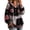 Gray#40096GG, variant on Halloween Face Print Womens Hoodie Retro Spooky Season Patchwork Womens Pullover Sweatshirt Fall Pumpkin Graphic Ghost Womens Fleece Hoodie with Pockets