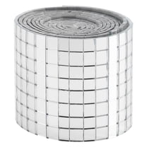 PBPBOX 1464 Pcs Small Square Mirror Tiles Glass Mirror Sticker for Office Decor Silver Wall Decoration