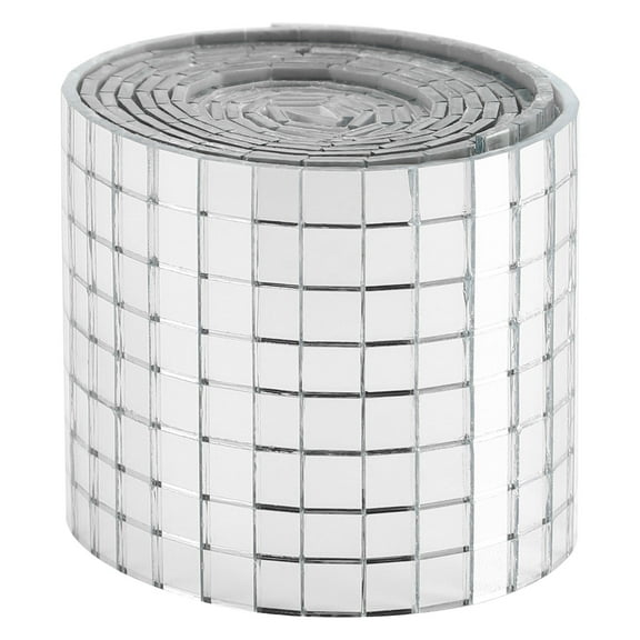 PBPBOX 1464 Pcs Small Square Mirror Tiles Glass Mirror Sticker for Office Decor Silver Wall Decoration