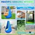thumbnail image 3 of UQN Kids Pod Swing Seat, Light Up Hanging Hammock Chair with Inflatable Pillow, Indoor and Outdoor Toy Sensory Swing for kids, 100% Cotton Loading Capacity 176 lbs, 3 of 9