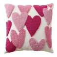 thumbnail image 2 of Valentine's Day Throw Pillow Covers 18 x 18 Inch Embroidery Cushion Covers Love Heart Pillow Cases for Sofa Bed Home Indoor Outdoor Decor Valentine Gift Couple Presents, 2 of 4