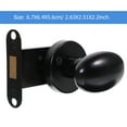 thumbnail image 4 of Black Stainless Steel Gate Lock Single-Sided Deadbolt Door Lock 6.7 x 6.4 cm Heavy Duty Security, 4 of 6