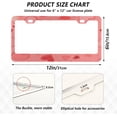thumbnail image 3 of GZHJMY Valentine's Day Heart License Plate Frames, License Plate Covers, 2 Packs Universal Aluminum Tag Frame with 2 Holes & Screw Caps for Front and Rear Car Tags, Elliptical Hole Decorative, 3 of 7