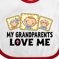 thumbnail image 4 of Inktastic My Grandparents Love Me Boys or Girls Baby Bib, 4 of 4