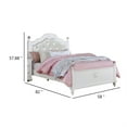 thumbnail image 3 of Bela Full Size Bed w Button Tufted Headboard-White Faux Leather, 3 of 6