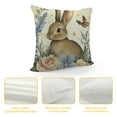 thumbnail image 4 of PRATYUS Some Bunny Loves You Easter Christian Decorative Throw Pillow Covers, Rabbit This is Us Blue Outdoor Home Decor, Spring Bless This Home Flower Couch Cushion Case 20x20in, 4 of 5