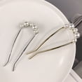 thumbnail image 6 of Soumake French Hair Fork Elegant Faux Pearl Anti-slip Long Thick Hair Updo Bun Metal U-Shaped Hair Pin Stick Women Girls Hair Accessories, 6 of 7